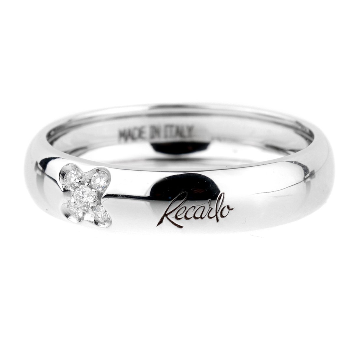 Recarlo Clover Diamond White Gold Ring