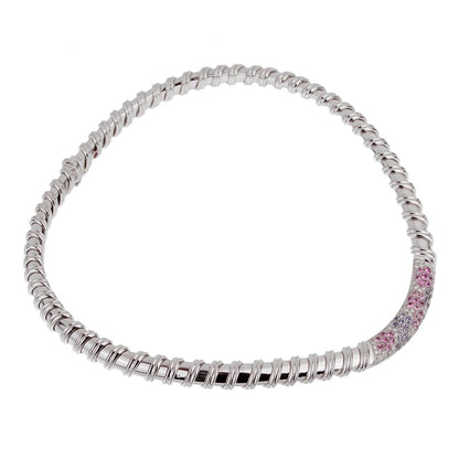 Roberto Coin Nabucco Diamond Pink & Blue Sapphire Necklace