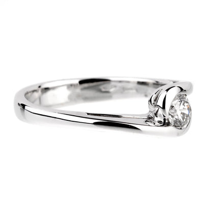 Salvini White Gold Diamond Swirl Ring