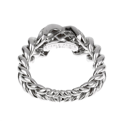 Sterle Paris Platinum Diamond Cocktail Band Ring Sz 5 1/2