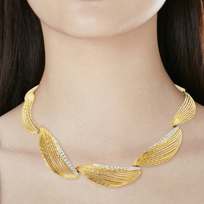 Sterlé Paris Vintage Yellow Gold Diamond Necklace