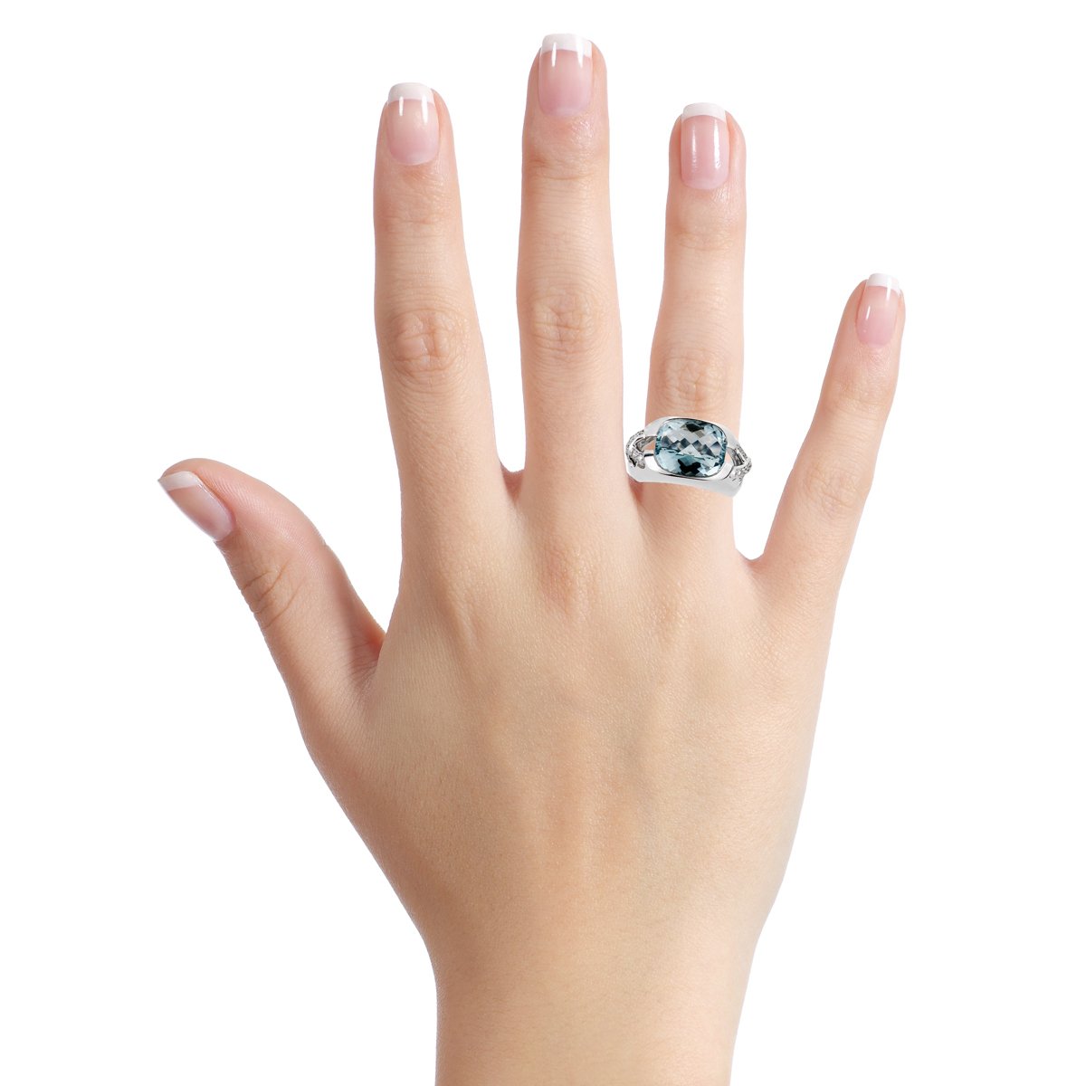 Tiffany & Co Aquamarine Diamond White Gold Ring