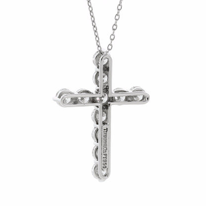 Tiffany & Co Diamond Cross Platinum Necklace