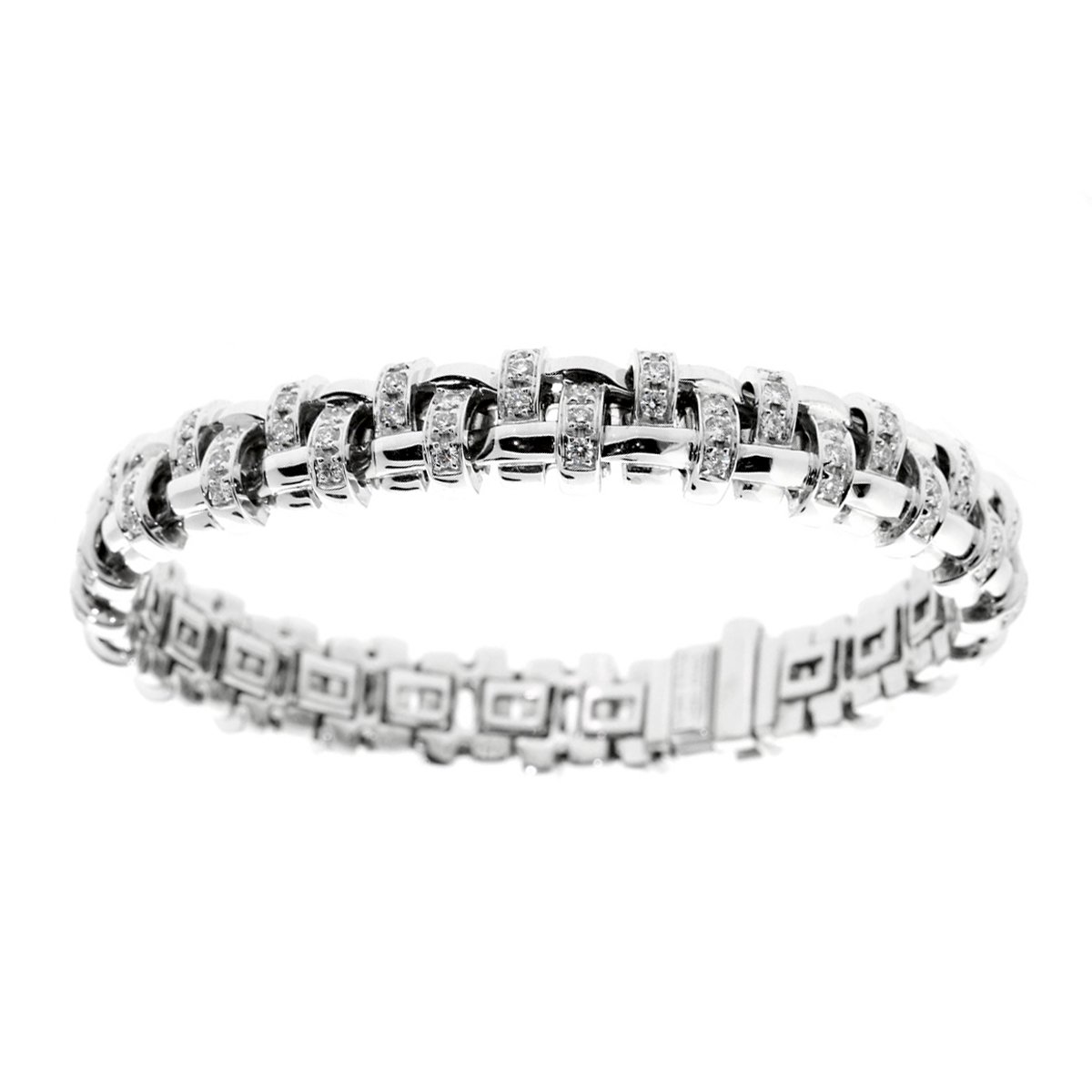Tiffany & Co Diamond Woven White Gold Bracelet