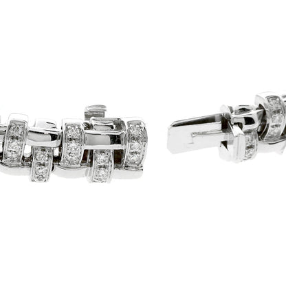 Tiffany & Co Diamond Woven White Gold Bracelet