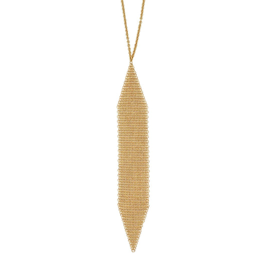 Tiffany & Co Elsa Peretti Mesh Tassel Drop 18k Yellow Gold Necklace