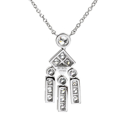 Tiffany & Co Legacy Diamond Platinum Pendant Necklace