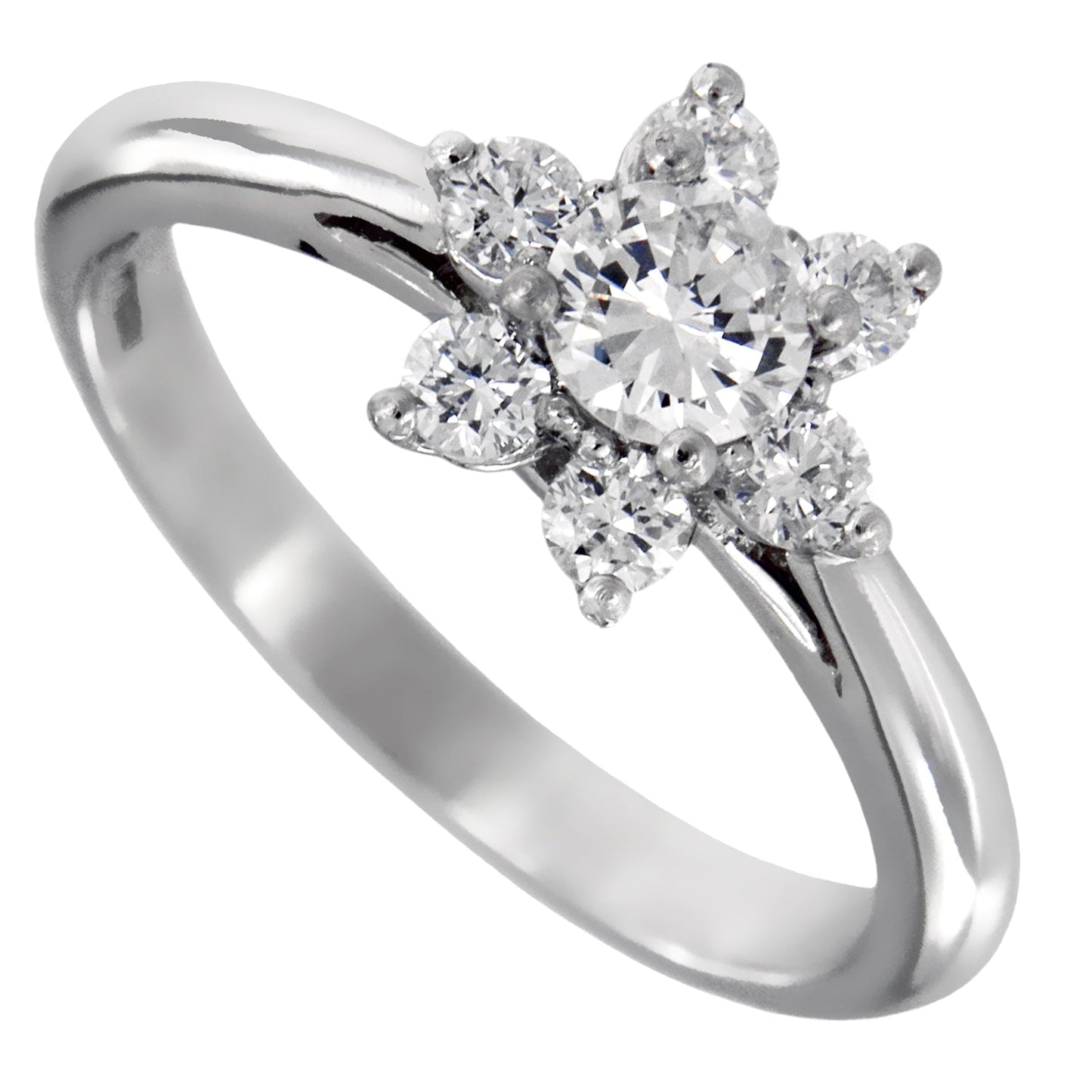Tiffany & Co Platinum Diamond Flower Ring Sz 4 1/2