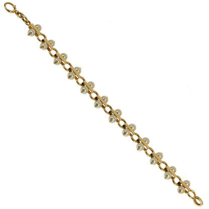 Tiffany & Co Vintage Pearl Yellow Gold Bracelet