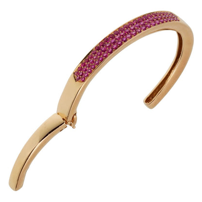 Van Cleef & Arpels Pink Sapphire 18k Rose Gold Bangle