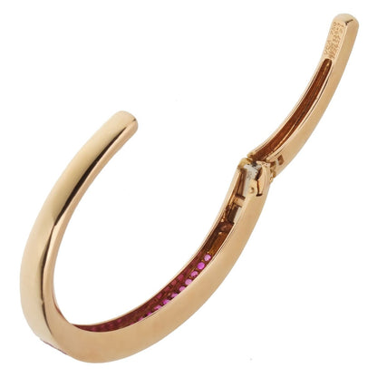 Van Cleef & Arpels Pink Sapphire 18k Rose Gold Bangle