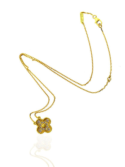 Van Cleef and Arpels Vintage Alhambra Diamond Necklace