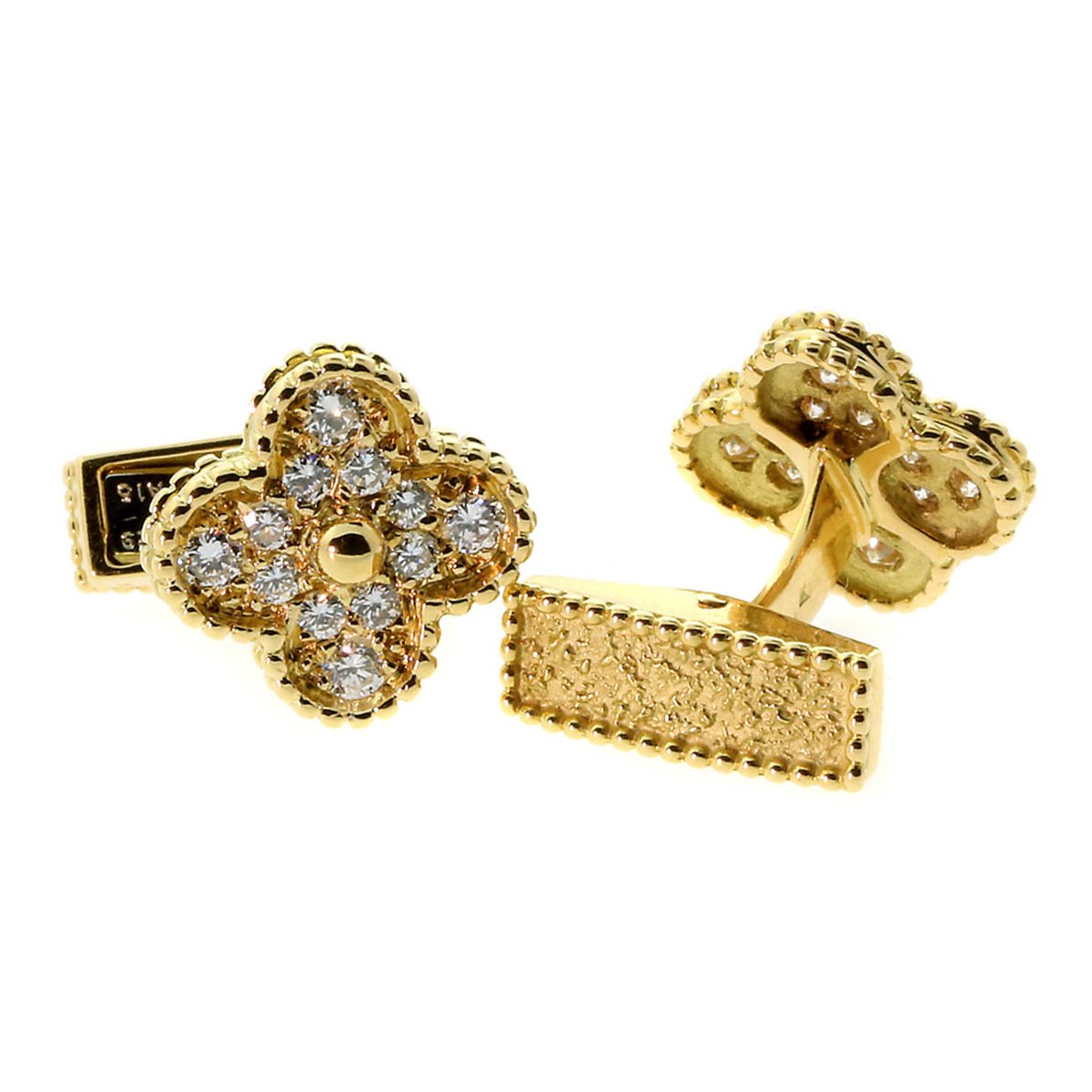 Van Cleef & Arpels Alhambra Diamond Cufflinks