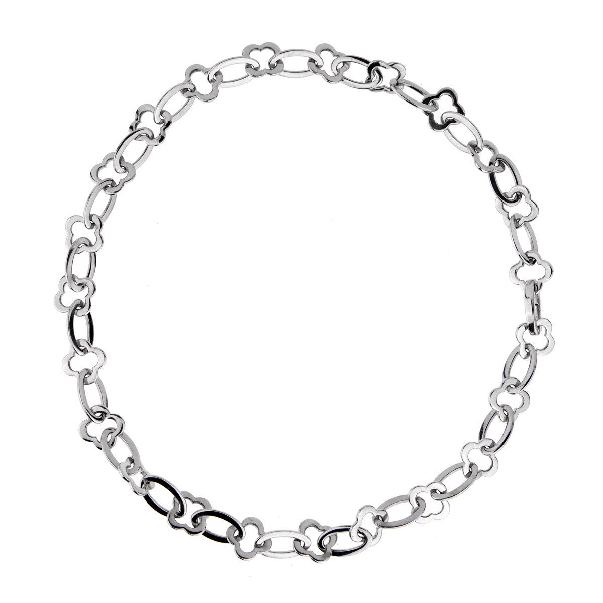 Van Cleef Arpels Byzantine Alhambra White Gold Necklace