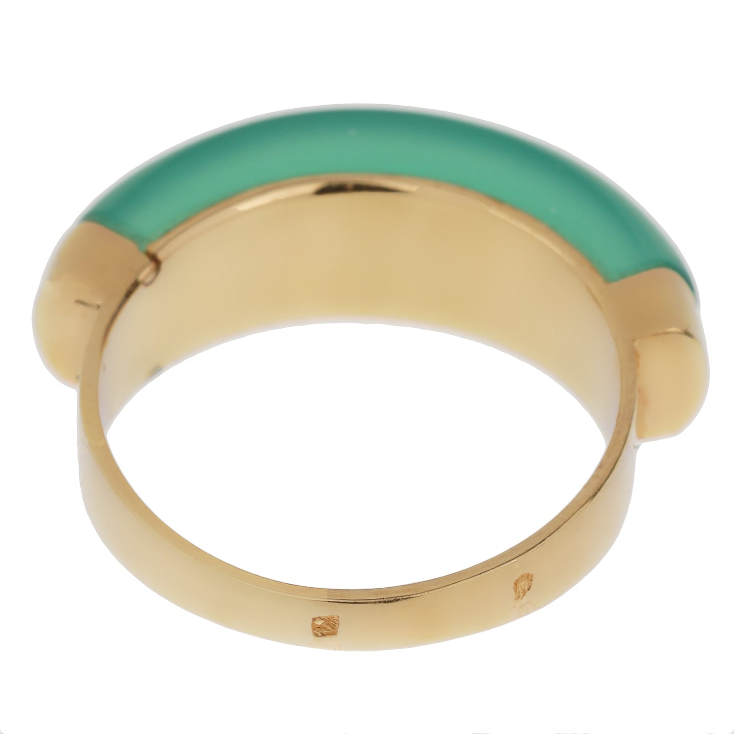Van Cleef & Arpels Chrysoprase Vintage Yellow Gold Ring