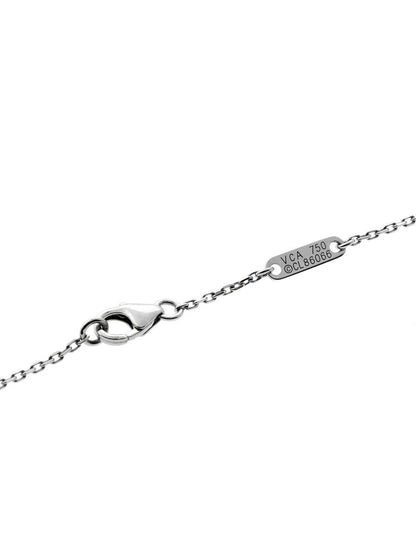 Van Cleef & Arpels Diamond Alhambra Necklace White Gold