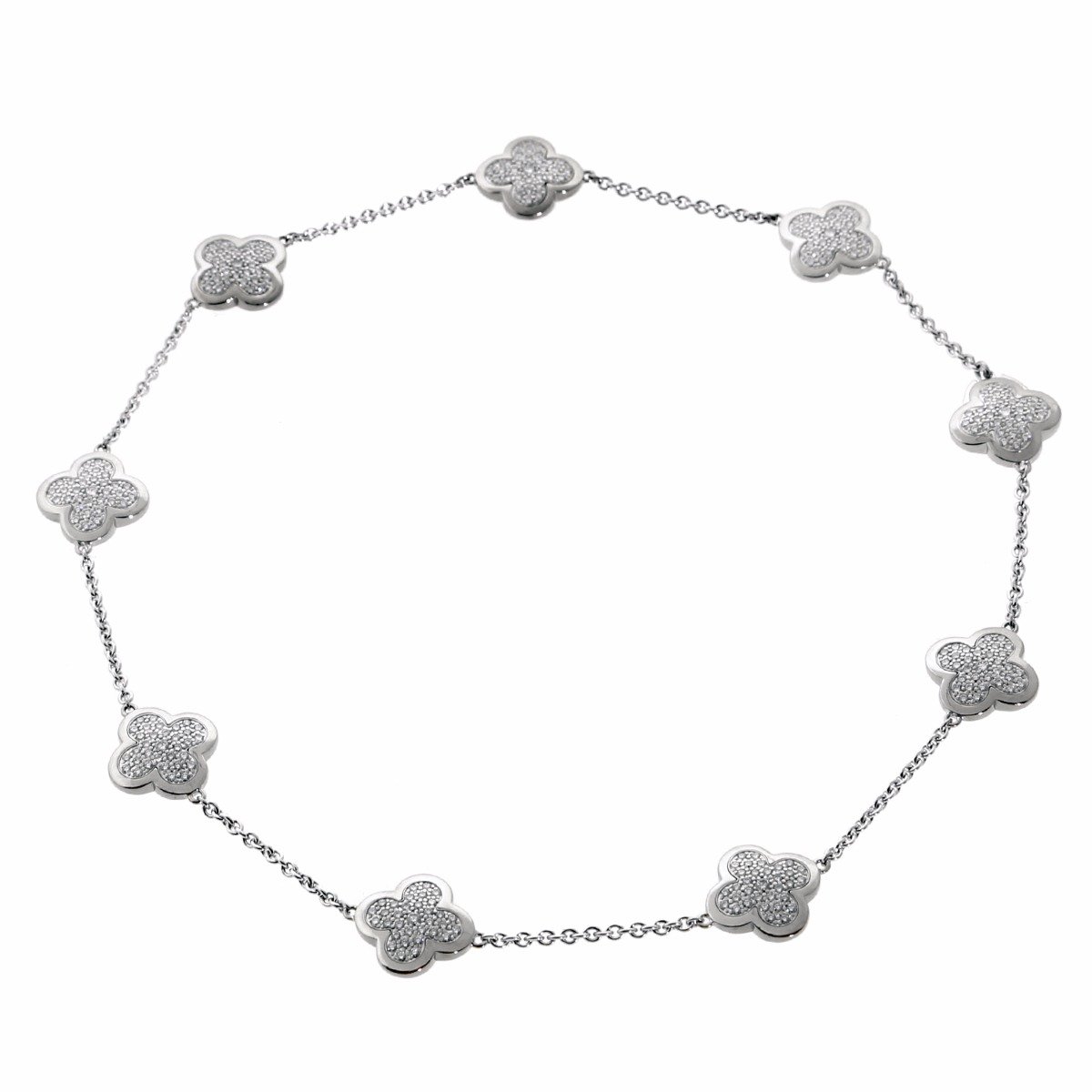 Van Cleef Arpels Diamond Pure Alhambra Necklace