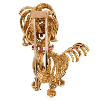 Van Cleef & Arpels Diamond Yellow Gold Dog Brooch