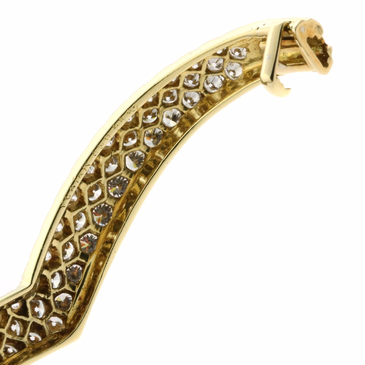 Van Cleef & Arpels Gold Diamond Bangle Bracelet