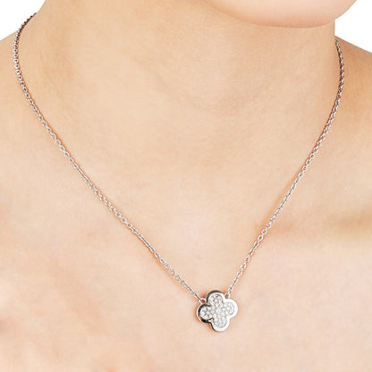 Van Cleef & Arpels Pure Alhambra Diamond White Gold Pendant Necklace