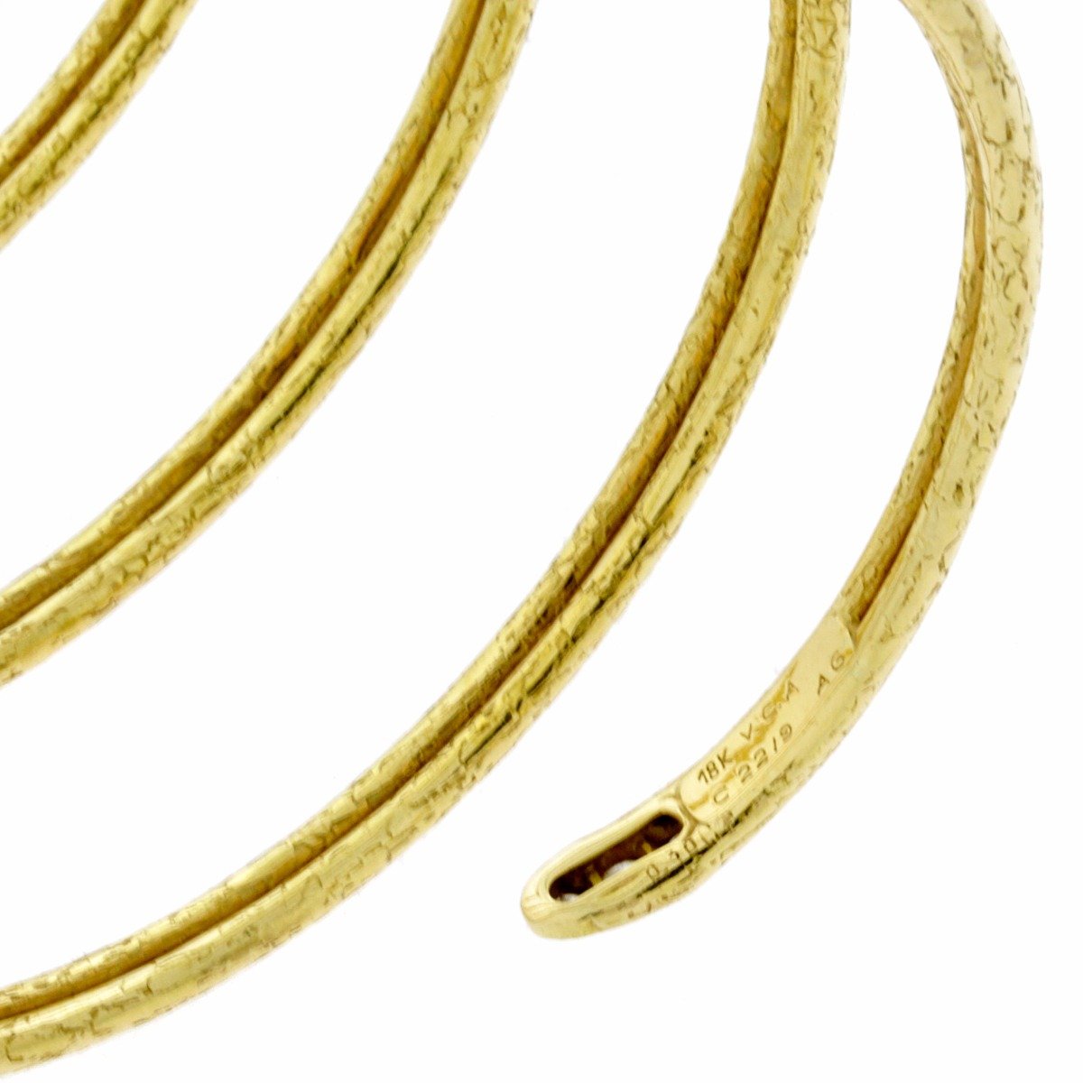 Van Cleef & Arpels Snake Wrap Bangle Diamond Bracelet