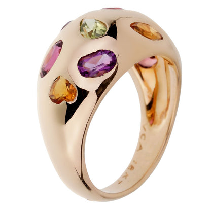 Van Cleef & Arpels Vintage Bombe Gemstone Gold Ring