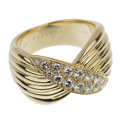 Van Cleef & Arpels Vintage Diamond 18k Yellow Gold Cocktail Ring
