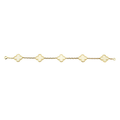 Van Cleef Arpels White Coral Alhambra Bracelet