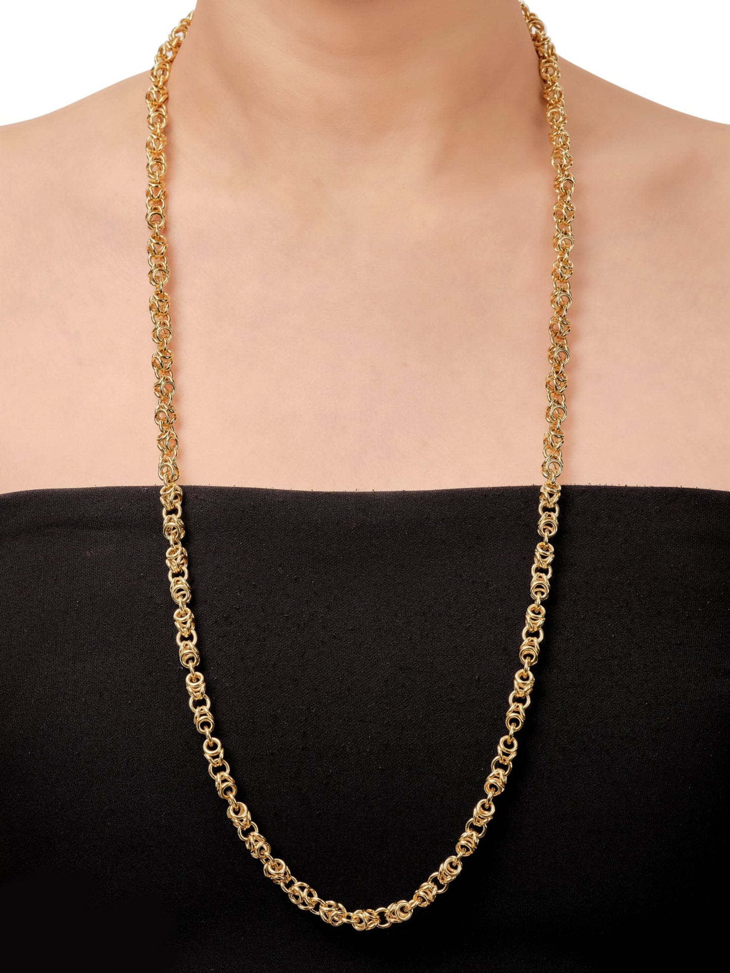 Vintage Estate 18k Yellow Gold Sautoir Long Chain Necklace