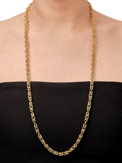 Vintage Estate 18k Yellow Gold Sautoir Long Chain Necklace