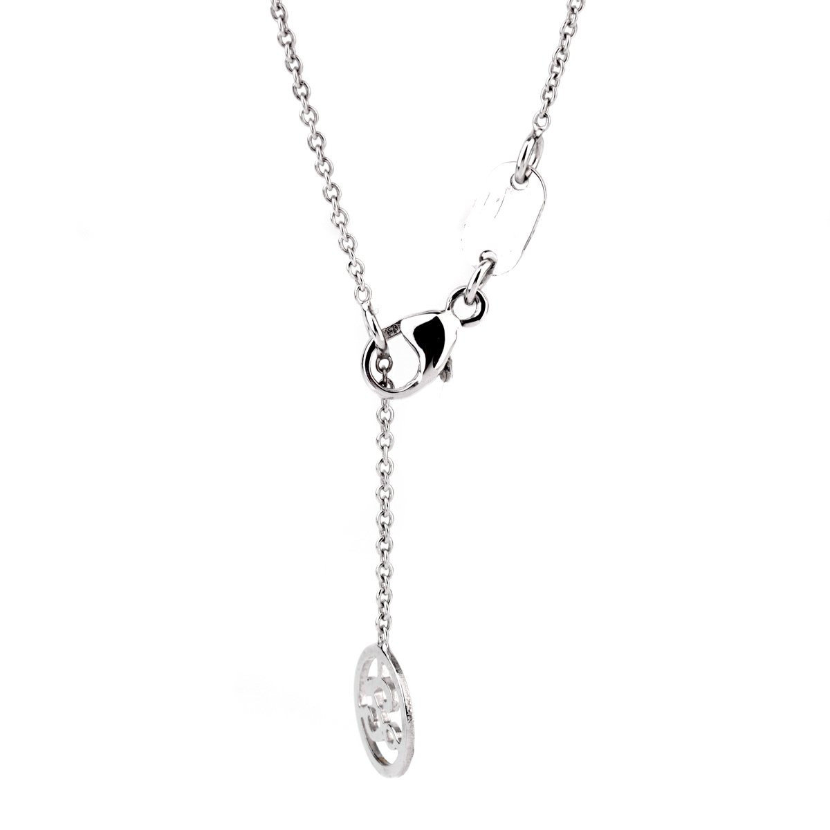 Zoccai Diamond Moon White Gold Necklace