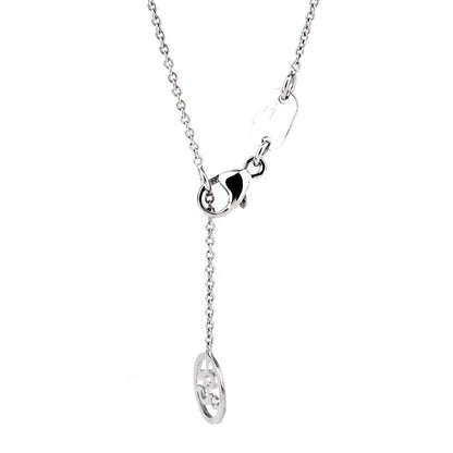 Zoccai Diamond Moon White Gold Necklace
